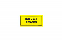 Стикер желтый "ISO 7638 ABS-EBS" 60 x 30 mm